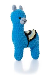 Лама, плюшева іграшка ручної роботи, 19 см, колір синій, 10106758, Немає в наявності, Блакитний