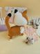 Котик "Мурка", в'язана іграшка ручної роботи, 19 см, 10112, В наявності, Помаранчевий